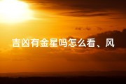 吉凶有金星吗怎么看、风水中的金星