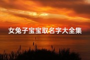 女兔子宝宝取名字大全集(兔宝宝取什么名字最好高分女孩名字)