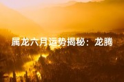 属龙六月运势揭秘：龙腾四海，好运连连