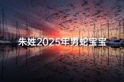 朱姓2025年男蛇宝宝取名—朱姓2025年男蛇宝宝：吉祥如意，未来之星闪耀登场
