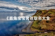 《嘉兔宝宝男孩取名大全：寓意吉祥的美好名字》