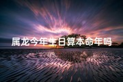 属龙今年生日算本命年吗-属龙今年是