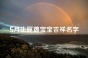 5月生属鸡宝宝吉祥名字推荐，生辰八字起名指南