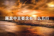属龙中主要含有什么五行—属龙中主要含有什么五行的字