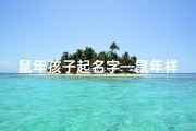 鼠年孩子起名字—鼠年祥瑞：萌动宝宝，好运连连好名字