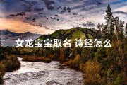 女龙宝宝取名 诗经怎么取_《诗经灵感：女龙宝宝取名，诗意盎然》
