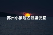 苏州小孩起名哪里便宜