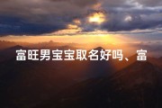 富旺男宝宝取名好吗、富的男孩名字大全