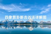 四象算卦断吉凶法详解图;四象算卦断吉凶法详解图解秘