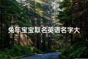 兔年宝宝取名英语名字大全—《2023兔年宝宝英文名字精选大全》