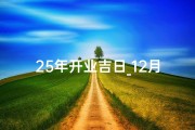 25年开业吉日_12月份开业吉日哪天好
