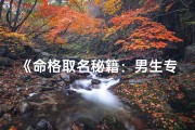 《命格取名秘籍：男生专属命名宝典》