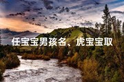 任宝宝男孩名、虎宝宝取名：任字当头，威武雄风展翅翱翔