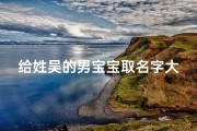 给姓吴的男宝宝取名字大全