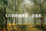 《八字命闽南歌，庄振凯演绎传奇韵》