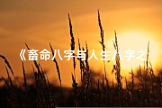 《畜命八字与人生八字之异同解析》