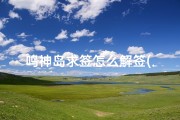 鸣神岛求签怎么解签(...的御神签完成方法 原神世界任务特别的御神签怎么完成)