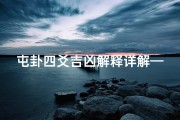 屯卦四爻吉凶解释详解—《屯卦四爻吉凶解析：智慧与挑战的平衡之道》