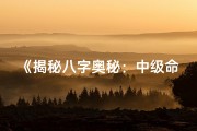 《揭秘八字奥秘：中级命理精讲指南》