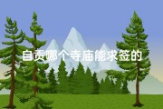 自贡哪个寺庙能求签的