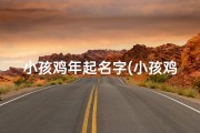 小孩鸡年起名字(小孩鸡年起名字大全)