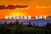 猴宝宝取名童童，吉祥可爱的灵猴宝宝名字推荐