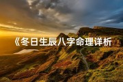 《冬日生辰八字命理详析大全》