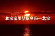 龙宝宝用喆取名吗—龙宝宝取什么名字