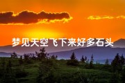 梦见天空飞下来好多石头,梦见天空飞下来好多石头是啥意思