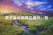 双子座近期桃花盛开，有人悄悄爱慕你