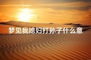 梦见我媳妇打孙子什么意思(梦见媳妇打人)