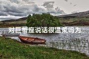 对巨蟹座说话很温柔吗为什么,巨蟹座专属：温柔话语背后的秘密