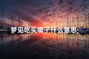 梦见吃头嗓子什么意思;梦见吃头嗓子什么意思呀