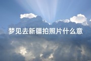 梦见去新疆拍照片什么意思,梦见去新疆拍照片什么意思呀