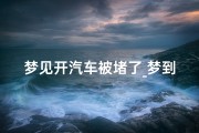 梦见开汽车被堵了_梦到开着车在路上堵车了