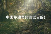 中国移动号码测试吉凶(中国移动号码测吉凶：一查便知运势好坏)