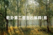 乾卦第二签吉凶解释(易经乾卦第二卦)