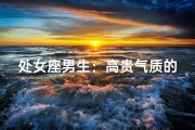 处女座男生：高贵气质的独特魅力
