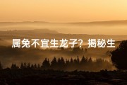 属兔不宜生龙子？揭秘生肖禁忌之谜