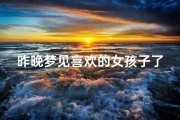 昨晚梦见喜欢的女孩子了(梦到我喜欢的女孩子)