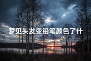 梦见头发变铅笔颜色了什么意思—梦见头发变成灰白是吉是凶