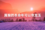 属猴的本命年可以带龙玉吗