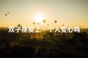 双子座爱上一个人变心吗;双子座真的爱上一个人的时候