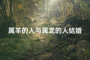属羊的人与属龙的人结婚怎么样_属羊属龙喜结良缘：龙凤呈祥百年好合