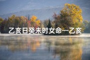 乙亥日癸未时女命—乙亥日柱癸未大运吉凶详析