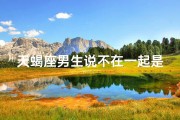 天蝎座男生说不在一起是真的吗;天蝎男说不可能在一起就真的没戏了吗