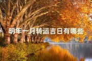 明年一月转运吉日有哪些_明年一月转运吉日大盘点