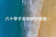 六十甲子本命神对照表—《60甲子本命吉凶速查表：精准解读命运密码》