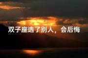 双子座选了别人，会后悔吗？