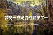 梦见一只龙变成狮子了—梦见一只龙变成狮子了什么意思